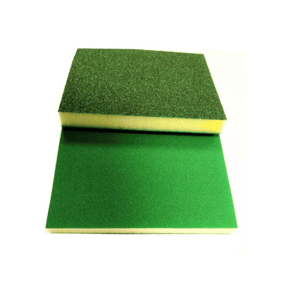 Губка абразивная 2-х стороння NO NAME 98x120x13мм, зеленая  P0080